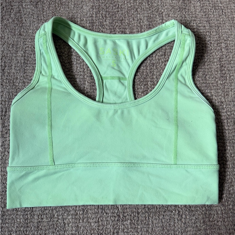 SASKI lime green Sports Bra for Women